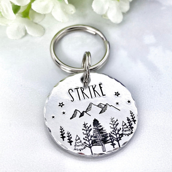 Médailles d'Identification Chien - Médaille Chien Montagnes - Médaillon Personnalisé Chien