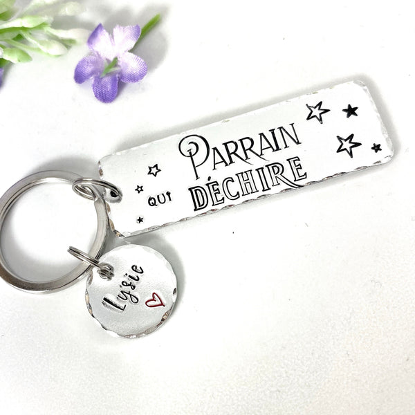 Porte Clé Parrain, Parrain qui Déchire, Cadeau Parrain, Demande Parrain, Meilleur Parrain