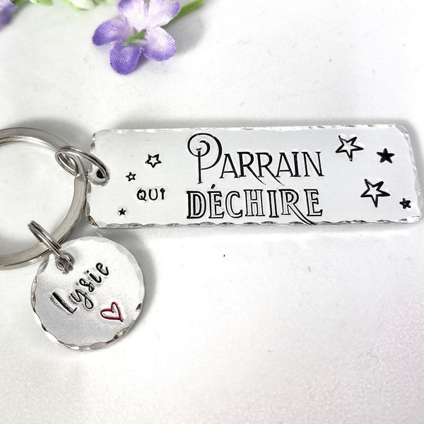 Porte Clé Parrain, Parrain qui Déchire, Cadeau Parrain, Demande Parrain, Meilleur Parrain