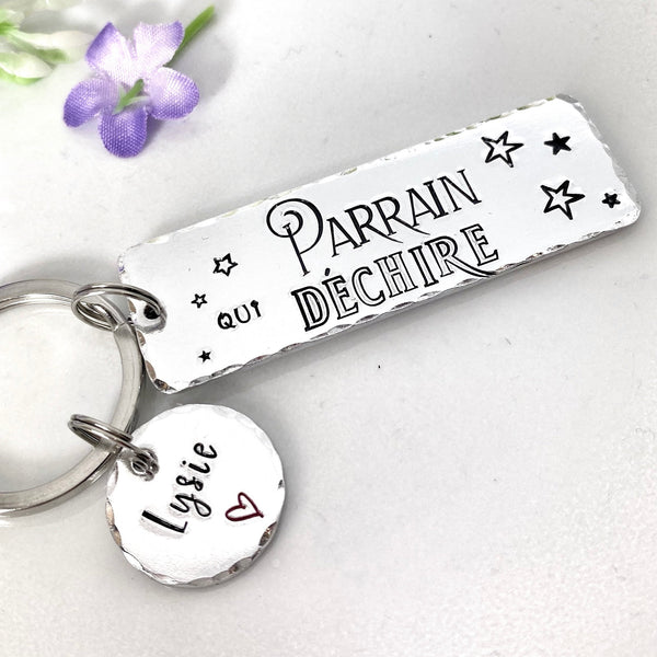 Porte Clé Parrain, Parrain qui Déchire, Cadeau Parrain, Demande Parrain, Meilleur Parrain