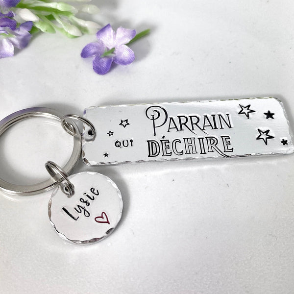 Porte Clé Parrain, Parrain qui Déchire, Cadeau Parrain, Demande Parrain, Meilleur Parrain