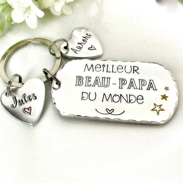 Cadeau Beau Papa, Porte Clé Personnalisé, Fête Beau Pères, Fête des Pères