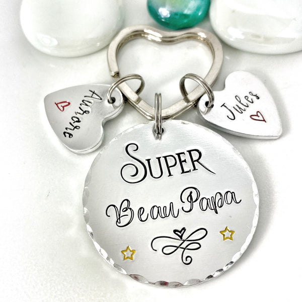 Cadeau Beau Père, Porte Clé Beau Papa, Cadeau Personnalisé Fête Beau Père