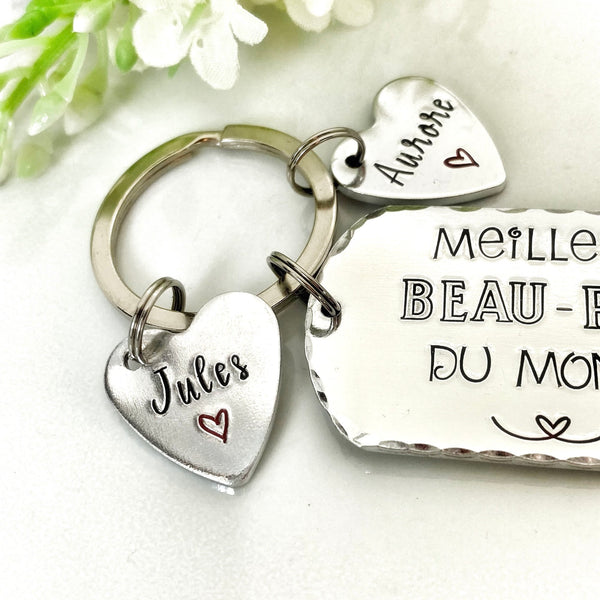 Cadeau Beau Papa, Porte Clé Personnalisé, Fête Beau Pères, Fête des Pères