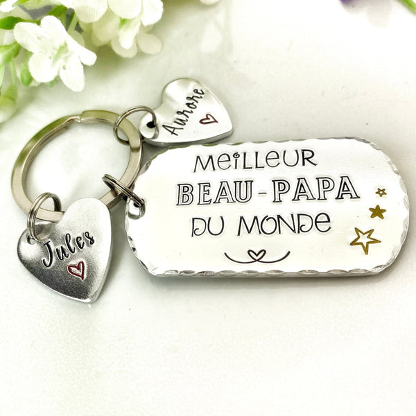 Cadeau Beau Papa, Porte Clé Personnalisé, Fête Beau Pères, Fête des Pères