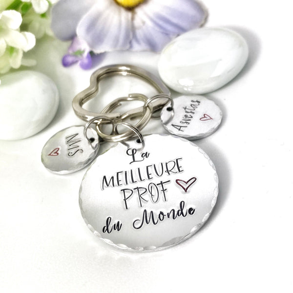Cadeau Professeur, Porte Clé Professeur, Cadeau Maîtresse, Porte Clé Enfant Maîtresse, Merci Professeur