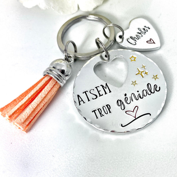 Porte Clé ATSEM, Cadeau ATSEM, Porte Clé Personnalisé, ASTEM trop Géniale