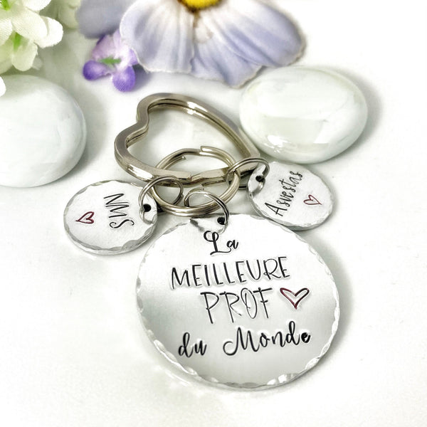 Cadeau Professeur, Porte Clé Professeur, Cadeau Maîtresse, Porte Clé Enfant Maîtresse, Merci Professeur