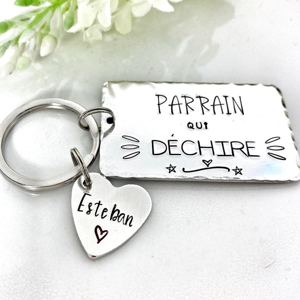 Porte Clé Parrain, Parrain qui Déchire, Cadeau Parrain, Demande Parrain, Meilleur Parrain
