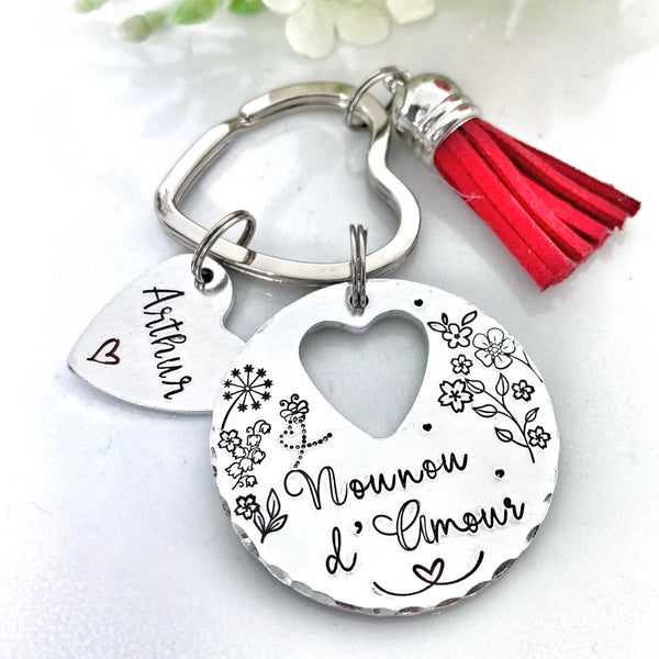 Nounou d'Amour, Porte Clé Nounou, Cadeau Nounou, La Meilleure Nounou, Merci Nounou