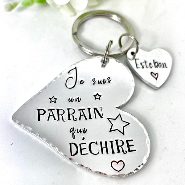 Porte Clé Parrain, Parrain qui Déchire, Cadeau Parrain, Demande Parrain, Meilleur Parrain