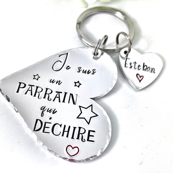 Porte Clé Parrain, Parrain qui Déchire, Cadeau Parrain, Demande Parrain, Meilleur Parrain