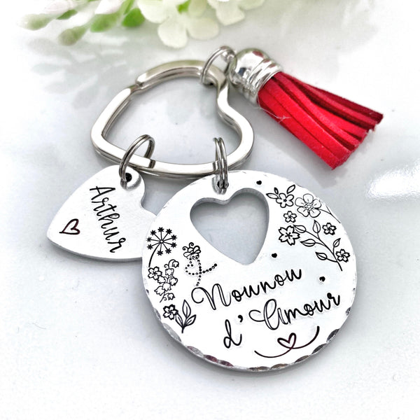Nounou d'Amour, Porte Clé Nounou, Cadeau Nounou