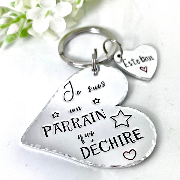 Porte Clé Parrain, Parrain qui Déchire, Cadeau Parrain, Demande Parrain, Meilleur Parrain