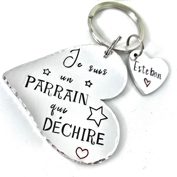 Porte Clé Parrain, Parrain qui Déchire, Cadeau Parrain, Demande Parrain, Meilleur Parrain