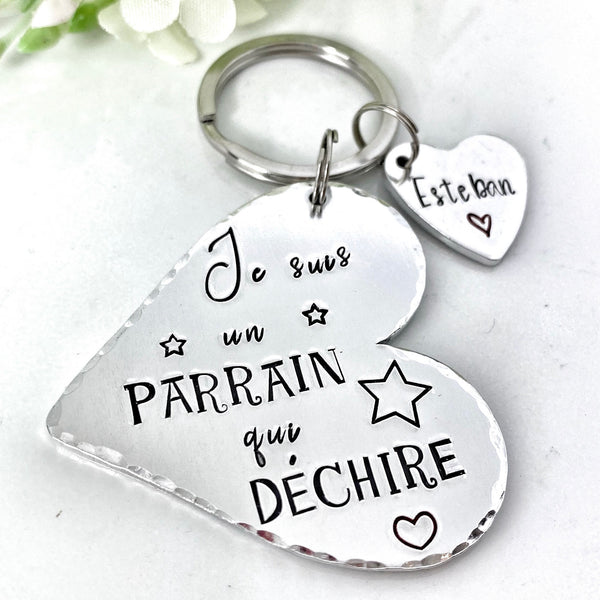 Porte Clé Parrain, Parrain qui Déchire, Cadeau Parrain, Demande Parrain, Meilleur Parrain