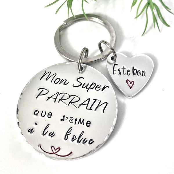 Porte Clé Parrain, Parrain d'Amour, Cadeau Parrain, Demande Parrain, Meilleur Parrain, Idée Parrain