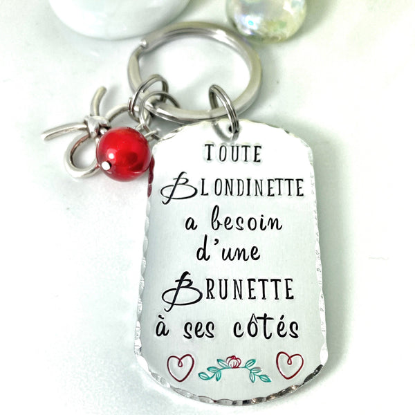 Cadeau Amie, Porte Clef Amitié, Idée Noël Amie, Cadeau Copine