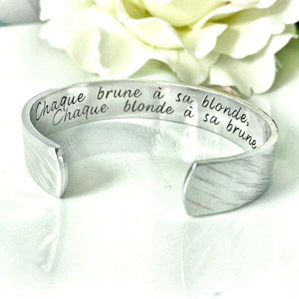 Idée Cadeau Amie, Bracelet Gravé Message Personnalisé, Cadeau Meilleure Amie, Blondinette Brunette