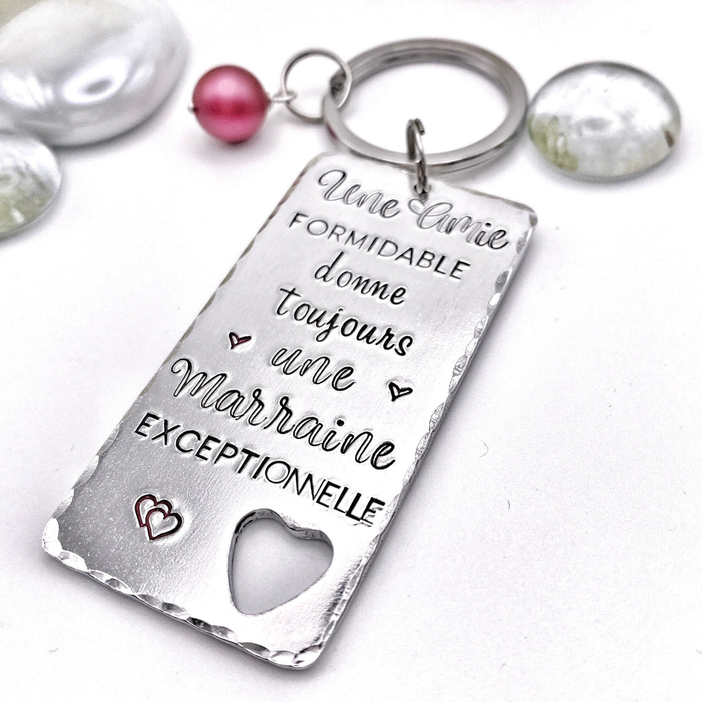 Cadeau Marraine Amie, Porte Clé Marraine Amie, Demande Marraine, Veux-tu être ma Marraine?, Baptême Marraine