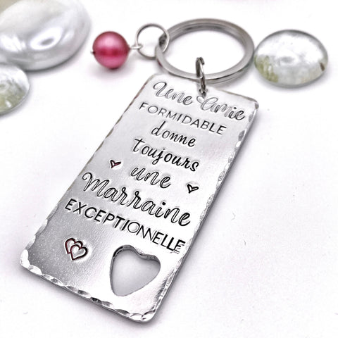 Cadeau Marraine Amie, Porte Clé Marraine Amie, Demande Marraine, Veux-tu être ma Marraine?, Baptême Marraine