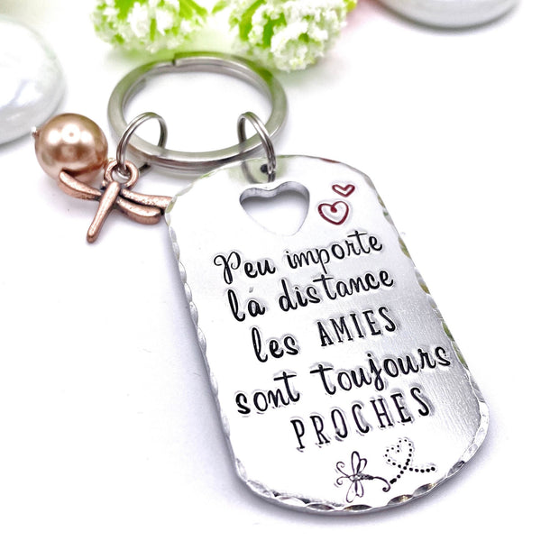 Porte Clé Meilleure Amie, Porte Clé Gravé Message Personnalisé, Cadeau Meilleure Amie, Idée Noël Amie