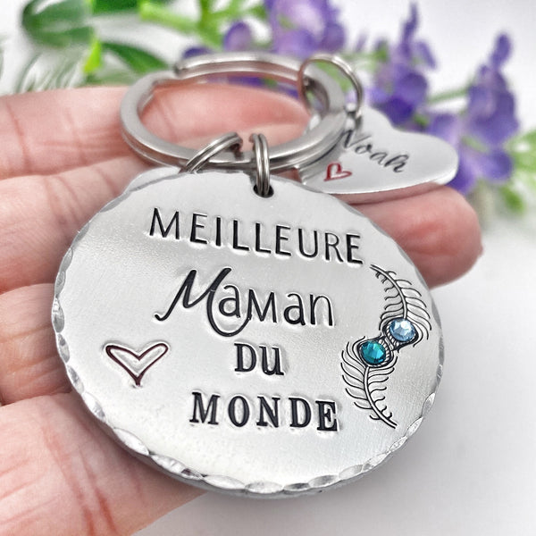 Cadeau Maman, Porte Clé Personnalisé pour Maman, Idée Fête des Mères, Cadeau Noël Mère