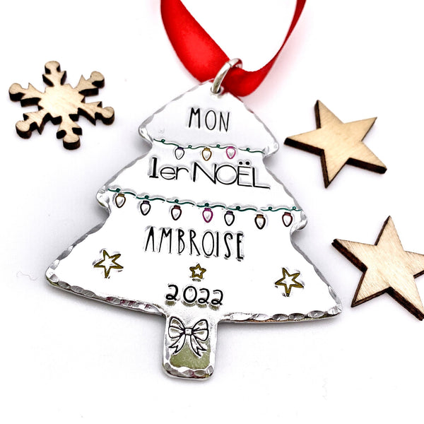 Boule de Noël Personnalisée , Décoration Sapin de Noël,Mon Premier Noël