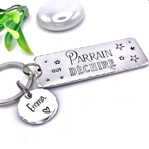 Porte Clé Parrain, Parrain qui Déchire, Cadeau Parrain, Demande Parrain, Meilleur Parrain