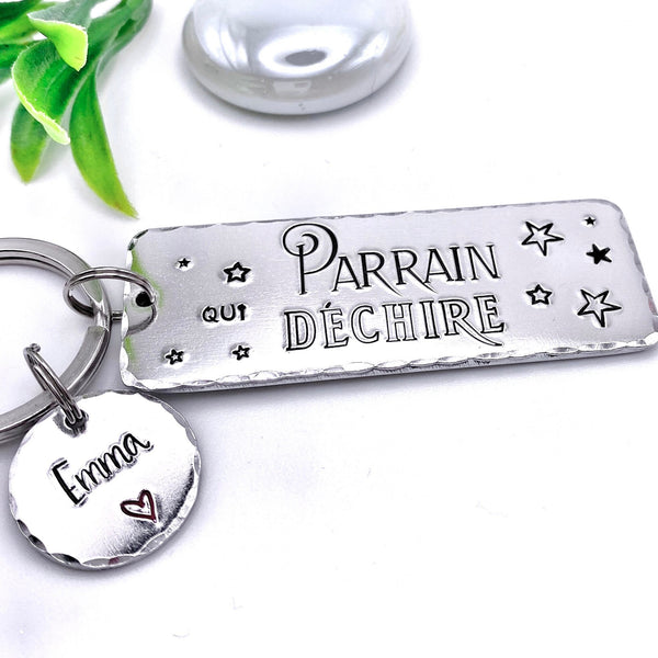 Porte Clé Parrain, Parrain qui Déchire, Cadeau Parrain, Demande Parrain, Meilleur Parrain