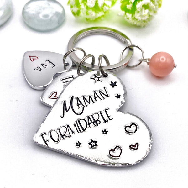 Porte Clé Maman - Maman Formidable - Cadeau Personnalisé Fête des Mères