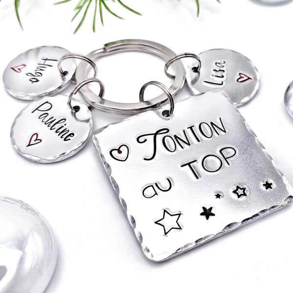 Cadeau pour Tonton, Porte Clé Personnalisé, Idée Noël Tonton