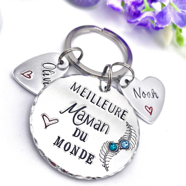 Cadeau Maman, Porte Clé Personnalisé pour Maman, Idée Fête des Mères, Cadeau Noël Mère