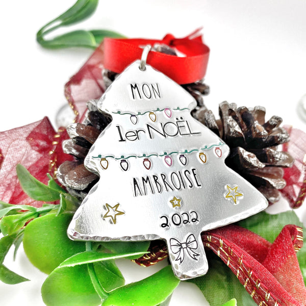 Boule de Noël Personnalisée , Décoration Sapin de Noël,Mon Premier Noël