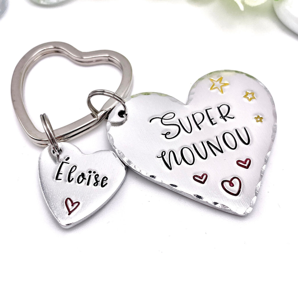 Cadeau Nounou - Porte Clé Nounou - Cadeau Merci Nounou - Idée Cadeau Noël Nounou