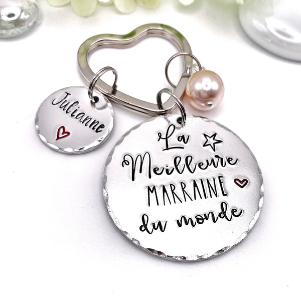 Meilleure Marraine Porte Clé, Demande Marraine, Porte-Clé Marraine, Cadeau Baptême Marraine, Marraine Formidable, Bijoux Marraine