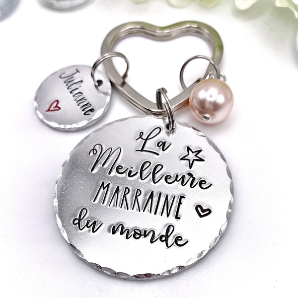 Meilleure Marraine Porte Clé, Demande Marraine, Porte-Clé Marraine, Cadeau Baptême Marraine, Marraine Formidable, Bijoux Marraine