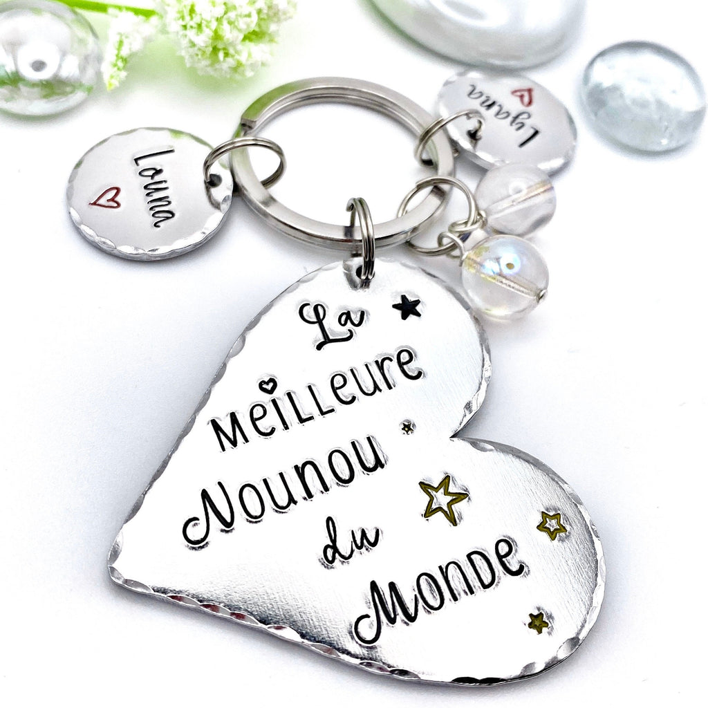 Porte Clé Nounou, Cadeau Nounou, La Meilleure Nounou, Merci Nounou