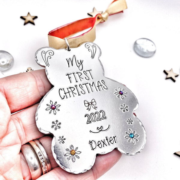 Boule de Noël Personnalisée avec Prénom, Mon Premier Noël, Décoration Personnalisé pour le Sapin