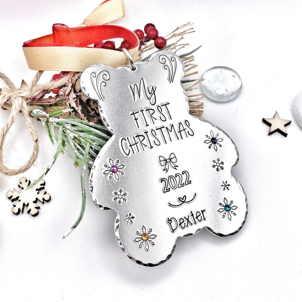 Boule de Noël Personnalisée avec Prénom, Mon Premier Noël, Décoration Personnalisé pour le Sapin
