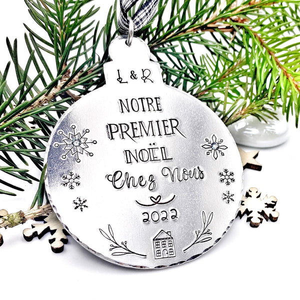 Boule de Noël Personnalisée , Notre Chez Nous Noël, Premier Noël Nouvelle Maison, Premier Notre Chez Nous Noël
