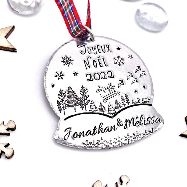 Boule de Noël Personnalisée, Décoration de Sapin Personnalisée, Boule Sapin Noël