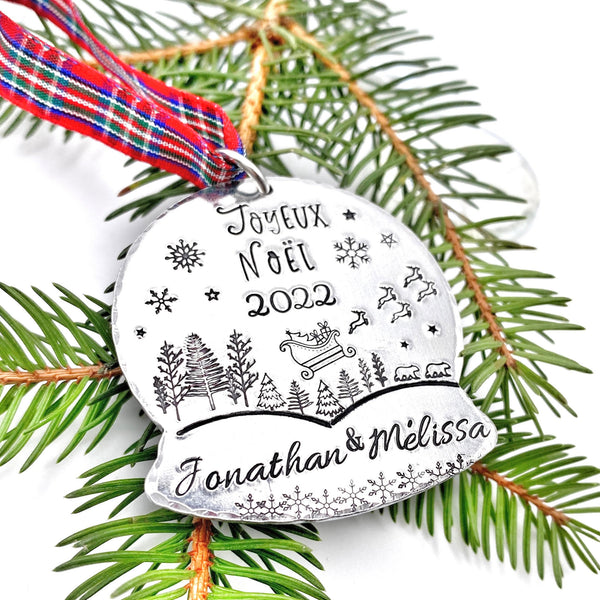 Boule de Noël Personnalisée, Décoration de Sapin Personnalisée, Boule Sapin Noël