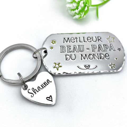 Cadeau Beau Papa, Porte Clé Personnalisé, Fête Beau Pères, Fête des Pères