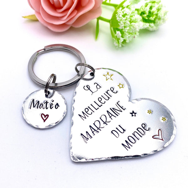 Meilleure Marraine Porte Clé, Demande Marraine, Porte Clef, Cadeau Baptême