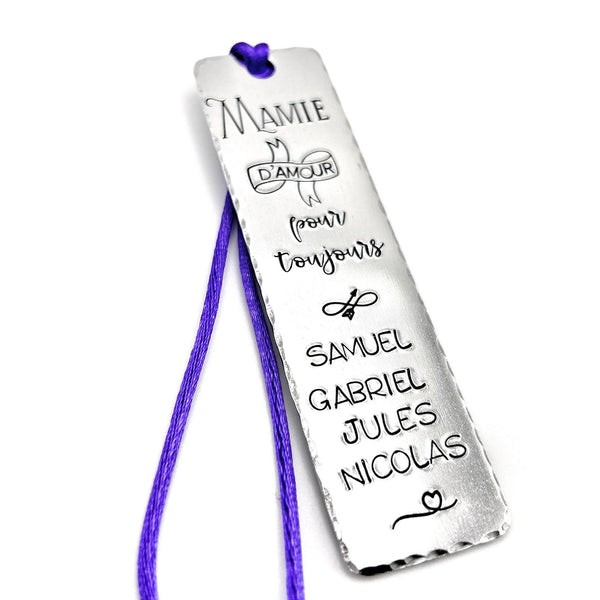 Idée Fête des Grand-Mères, Marque Page Personnalisé, Cadeau Lecture, Signet Personnalisé, Marque Page Mamie