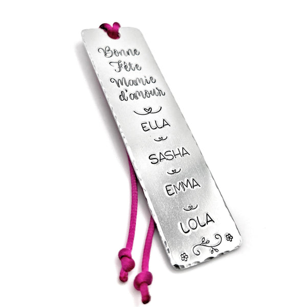 Idée Fête des Grand-Mères, Marque Page Personnalisé, Cadeau Lecture, Signet Personnalisé, Marque Page Mamie