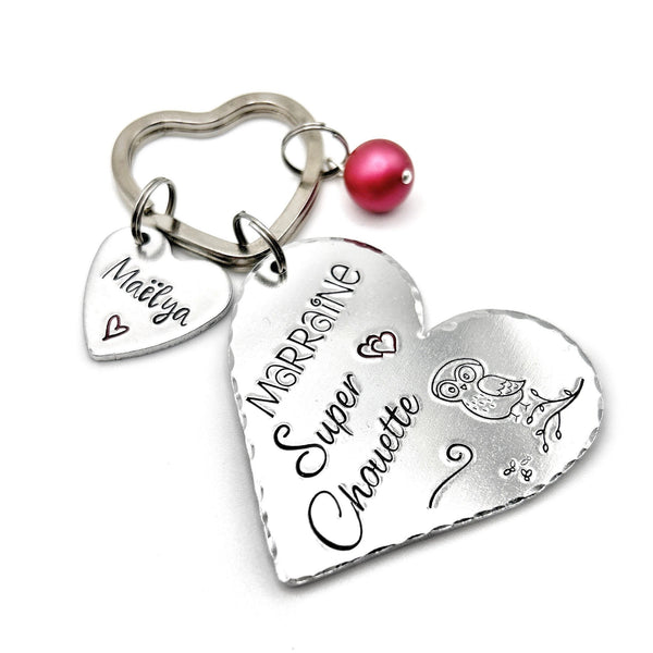 Cadeau Marraine, Demande Marraine, Porte-Clé Marraine, Cadeau Baptême Marraine, Porte Clef Marraine