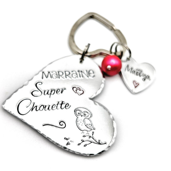 Cadeau Marraine, Demande Marraine, Porte-Clé Marraine, Cadeau Baptême Marraine, Porte Clef Marraine