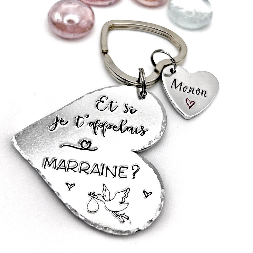 Demande Marraine, Porte-Clé Marraine, Et si je t'appelais Marraine?, Cadeau Baptême Marraine